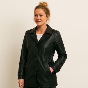 SALE Plus Size Black Vegan Leather Jacket